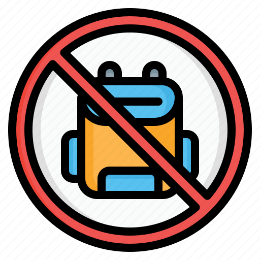 Bag, luggage, signaling, backpack, baggage, forbidden, travel icon - Download on Iconfinder
