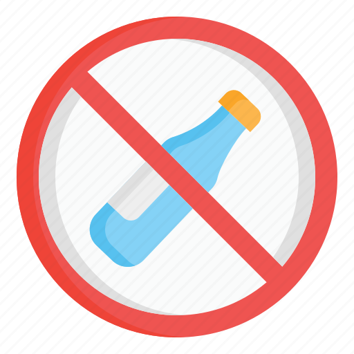 No, alcohol, avoid, drinking, prohibition, forbidden, bottle icon - Download on Iconfinder