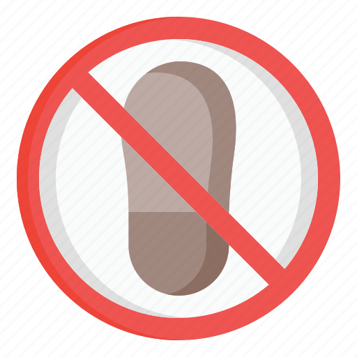 Sign, prohibition, feet, walk, no walking, no walk icon - Download on Iconfinder