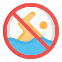 sign, ocean, water, pool, swim, restriction, no swiming, no diving