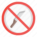 sign, knife, prohibition, warning, restriction, blade, no knife, no weapon, no weapons