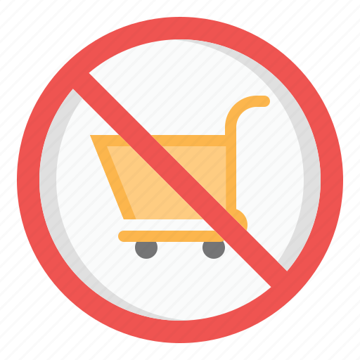 Sign, no, shopping, cart, forbidden, prohibition, no shopping cart icon - Download on Iconfinder