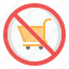 sign, no, shopping, cart, forbidden, prohibition, no shopping cart, no cart 