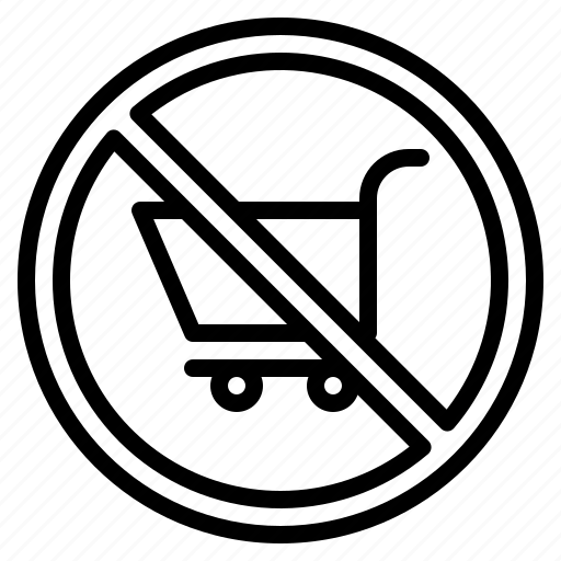 Sign, no, shopping, cart, forbidden, prohibition, no shopping cart icon - Download on Iconfinder