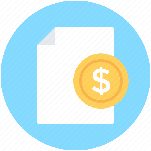 Business contract, commerce sheet, contract, dollar paper, financial paper icon - Download on Iconfinder