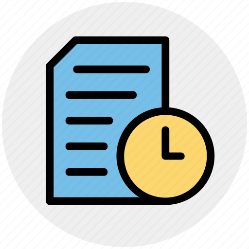 Clock, document, page, sheet, time icon - Download on Iconfinder