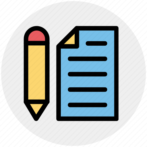 Page, page and pencil, paper, pen, pencil, writing paper icon - Download on Iconfinder