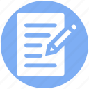 document, file, page, pen, sheet, text