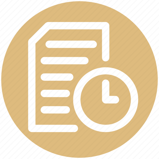 Clock, document, page, sheet, time icon - Download on Iconfinder