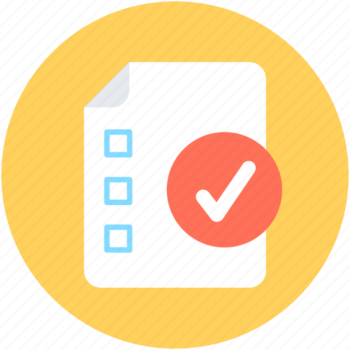Checkmark, document, file, task complete, verified document icon - Download on Iconfinder