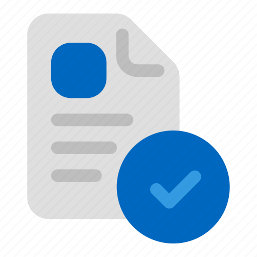 Report, file, checkmark, document, validation icon - Download on Iconfinder