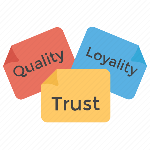 Business slogan, loyalty, quality, trademark, trust icon - Download on Iconfinder