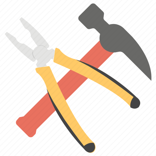 Claw hammer, hammer, hand tools, plier, work tools icon - Download on Iconfinder