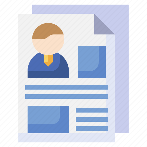Resume, curriculum, vitae, application, job, profile, personal icon - Download on Iconfinder