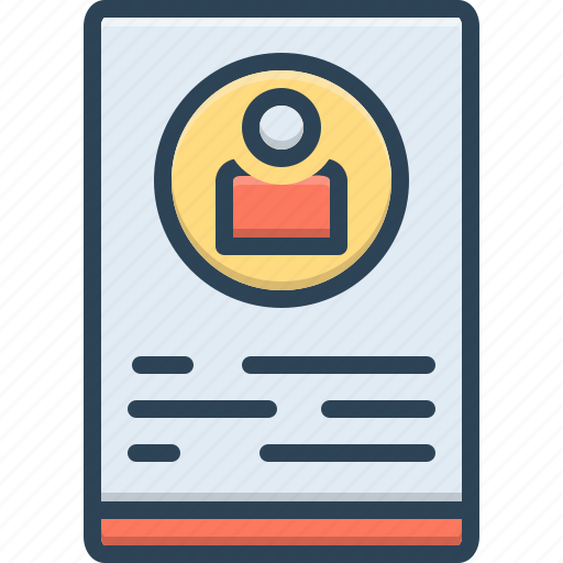 Delineation, document, elaboration, figuration, profile, resume, summary icon - Download on Iconfinder