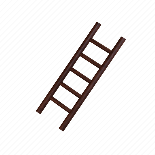 Ladder, climb, step, stairs, up, tool, repair 3D illustration - Download on Iconfinder