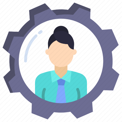 Cogwheel, woman icon - Download on Iconfinder on Iconfinder