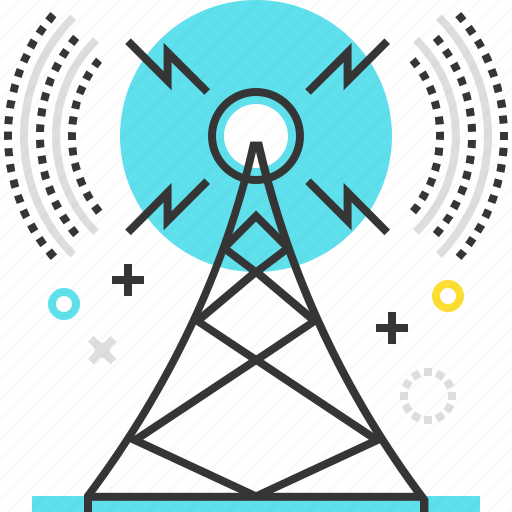 Broadcasting, marketing, promote, radio, signal, tower icon - Download on Iconfinder
