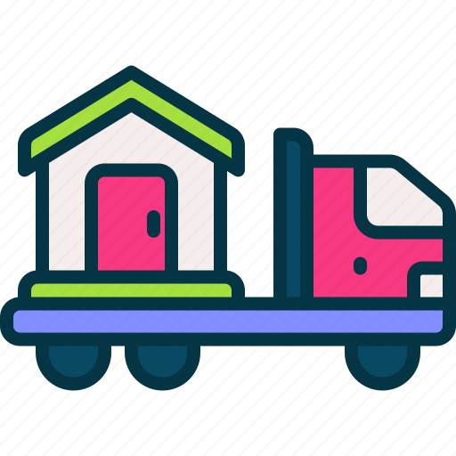 Moving, truck, house, service, shipping icon - Download on Iconfinder