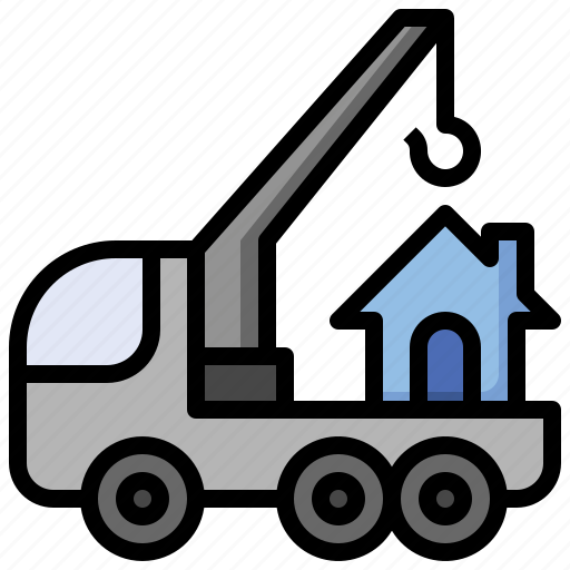 Crane, real, estate, construction, build, home icon - Download on Iconfinder
