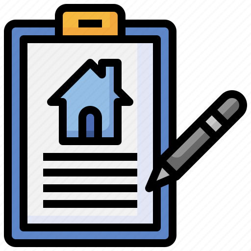 Mortgage, real, estate, signing, contract, house, writing icon - Download on Iconfinder