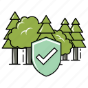 ecology, forest, nature, protect, security, shield, tree
