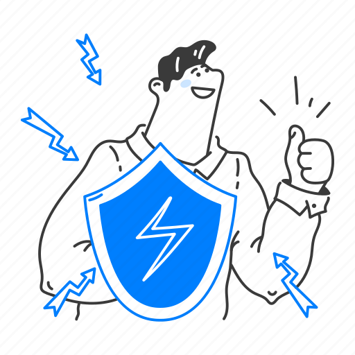 Shield, under, protection, secure, security, lock, safety illustration - Download on Iconfinder