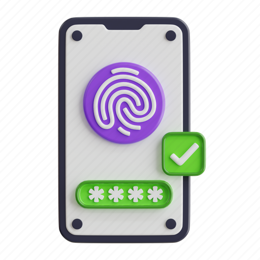 Fingerprint, security, id, biometric, thumbprint, identity, human 3D illustration - Download on Iconfinder