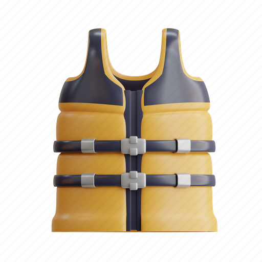Life, vest, water, safety, jacket, security, rescue 3D illustration - Download on Iconfinder