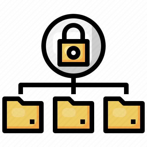 Folders, data, storage, file, padlock icon - Download on Iconfinder