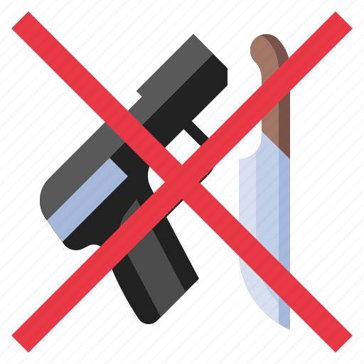 Prohibited, weapon, no, weapons, signaling, prohibition icon - Download on Iconfinder