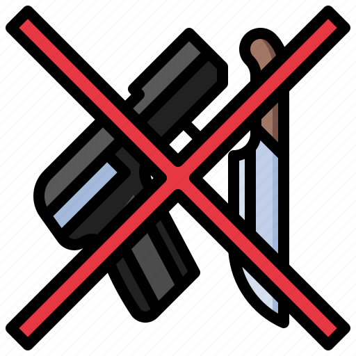 Prohibited, weapon, no, weapons, signaling, prohibition icon - Download on Iconfinder