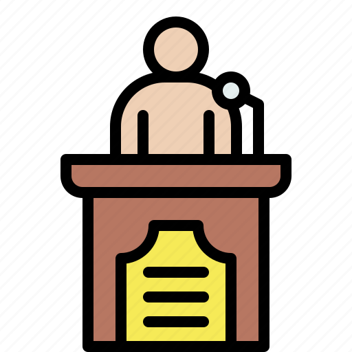 Podium, politician, presentation, speaker icon - Download on Iconfinder