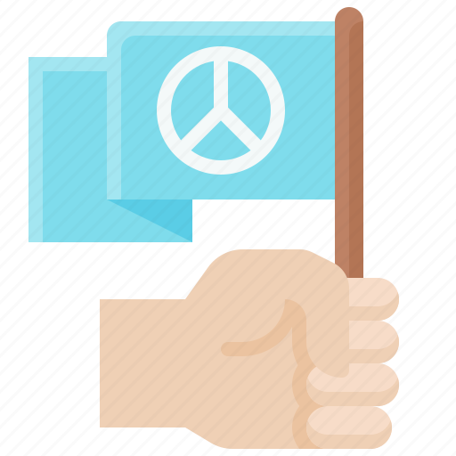 Demonstration, flag, peace, peaceful, protester, strike icon - Download on Iconfinder