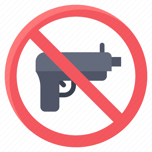 Dangerous, gun prohibited, no weapons, prohibited, prohibition icon - Download on Iconfinder
