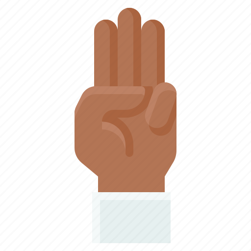 Salute, three finger salute, three fingers icon - Download on Iconfinder