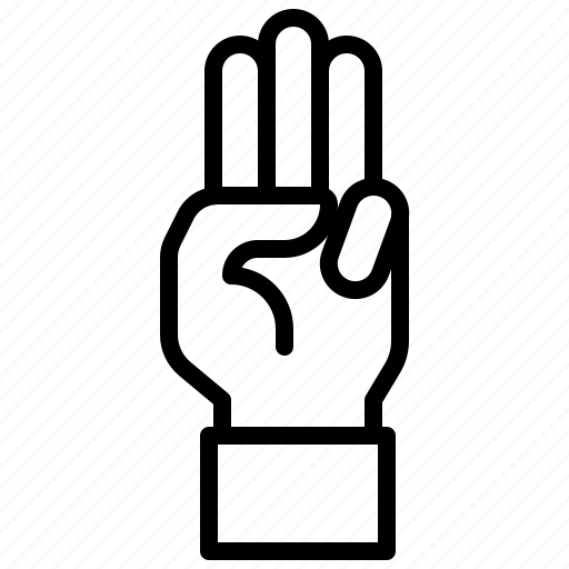 Three fingers icon - Download on Iconfinder on Iconfinder