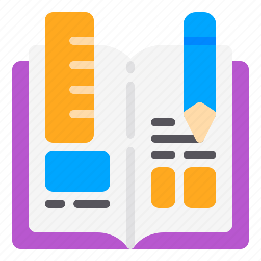 Document, notebook, pencil, ruler, write icon - Download on Iconfinder
