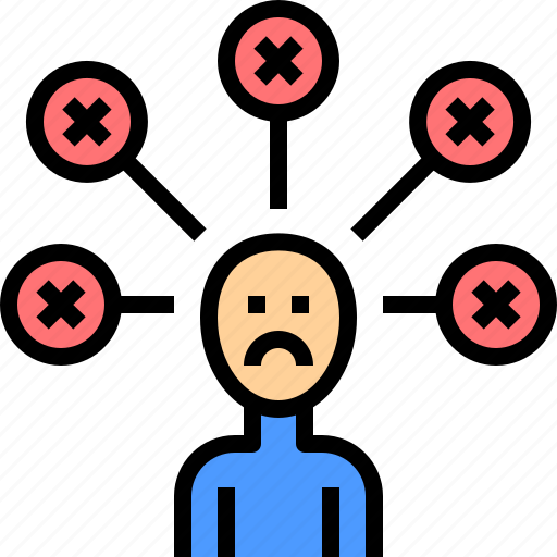 Hopeless, problem, stress, depressive, disorder, block, disappointed icon - Download on Iconfinder