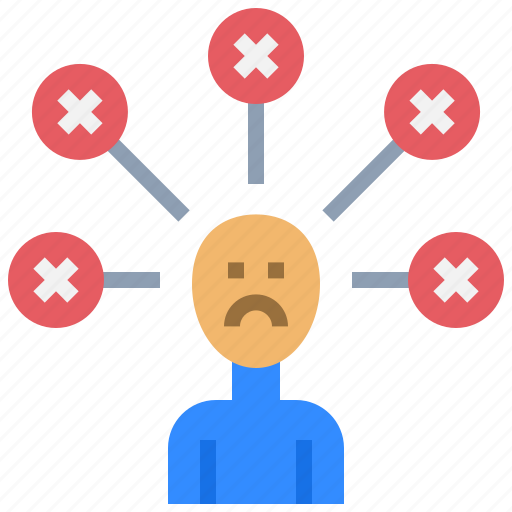 Hopeless, problem, stress, depressive, disorder, block, disappointed icon - Download on Iconfinder