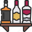 alcohol, drinks, shelf, beverage, spirits 