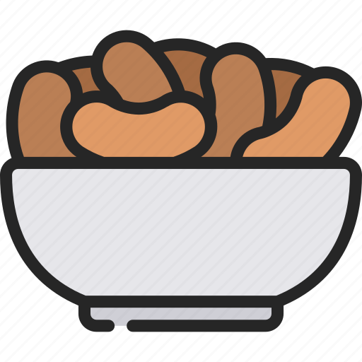 Nuts, bowl, snack, snacks, bar icon - Download on Iconfinder