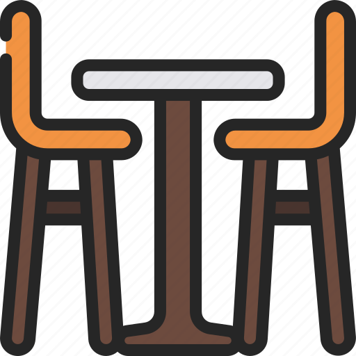 Tall, table, date, stools, furnishing icon - Download on Iconfinder