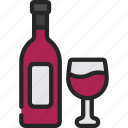 wine, bottle, and, glass, alcohol