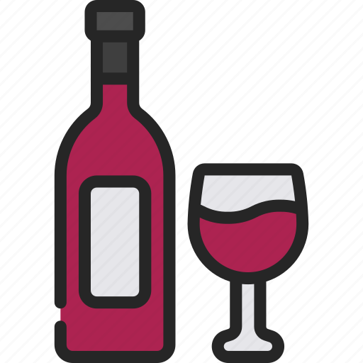 Wine, bottle, and, glass, alcohol icon - Download on Iconfinder