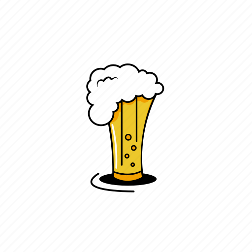 Beer foam, bubbles, drinking, foam, glasses, pub, vintage icon - Download on Iconfinder