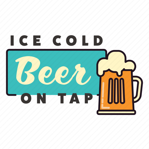Alcohol, beer, drinking, glass, ice cold, on tap, pub icon - Download on Iconfinder