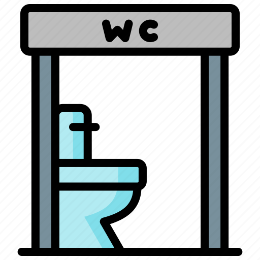 Public toilet, toilet, turn, wc, public, public facilities icon - Download on Iconfinder