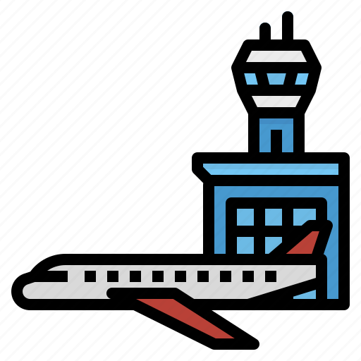 Airfield, airplane, airport, flight, transportation icon - Download on Iconfinder