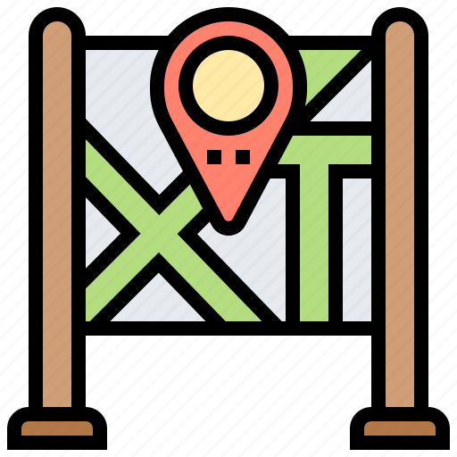Direction, guide, location, map, post icon - Download on Iconfinder